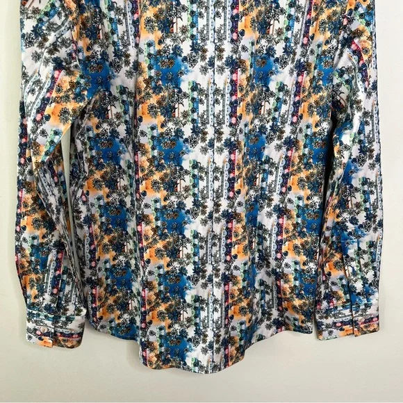 Robert Graham Tailored Fit Button Down Shirt Multi Color Long Sleeve